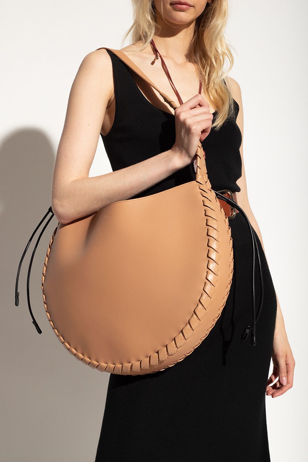 Chloe Mate Large Hobo Bag Moon Leather Shoulder Tan Beige Designer Rrp $2900