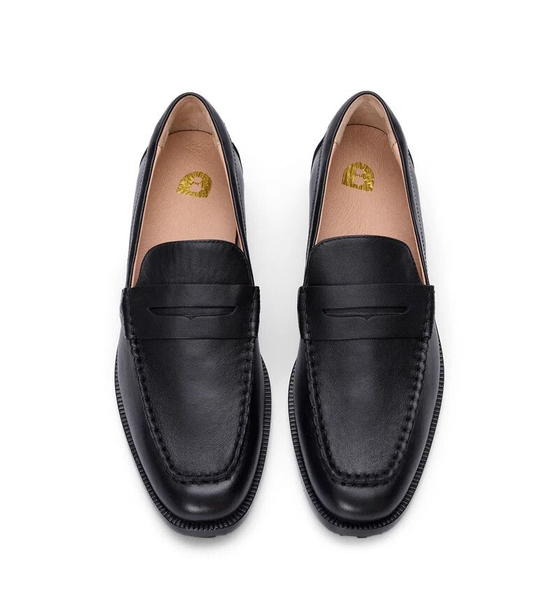 Bared Footwear Maleo Black Leather Loafers flats slides premium lux designer Size 39 au 8