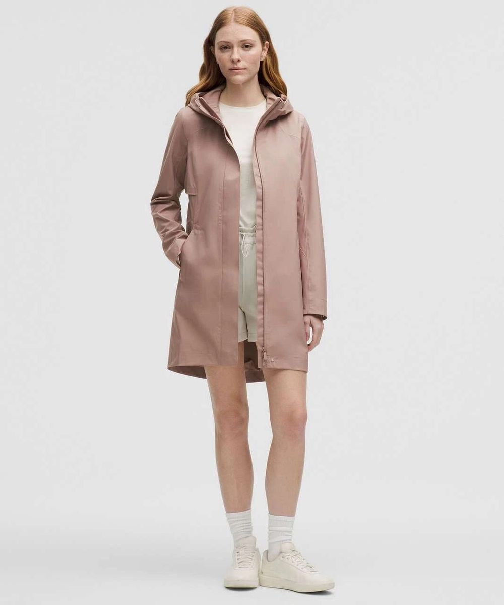 Lululemon Rain Rebel Jacket Twilight Rose waterproof Windproof windbreaker Coat designer Ca 10 Au 12 / 14