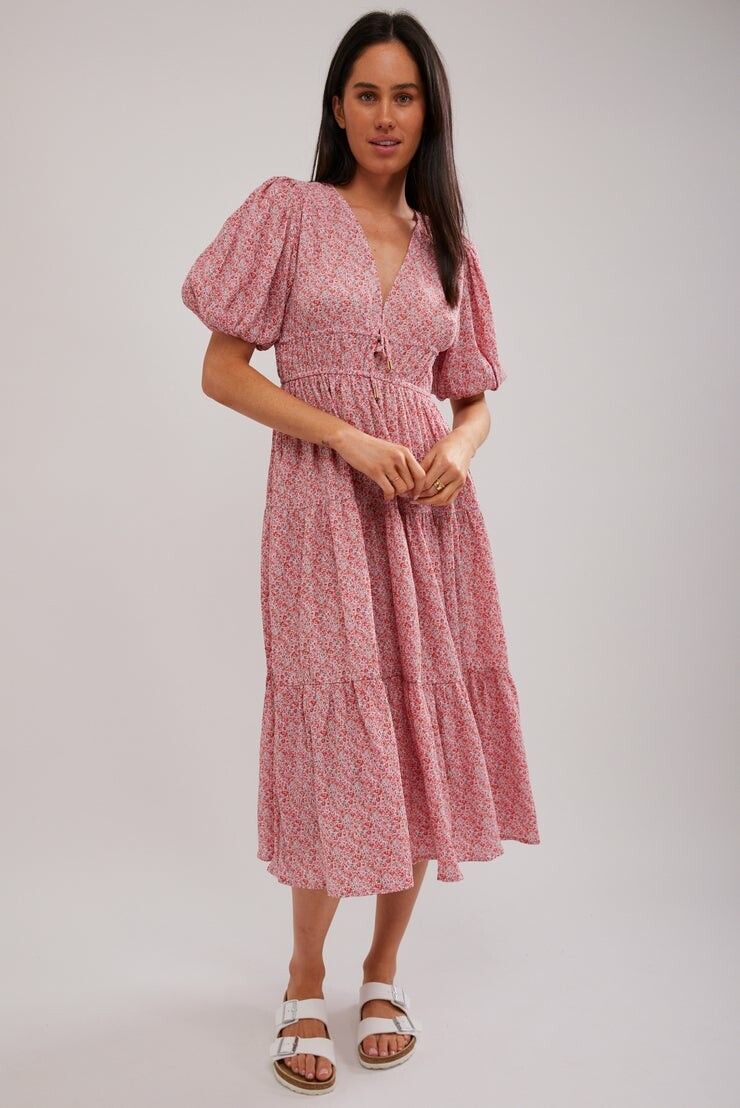 knee length dresses for ladies AREA STARS Raya Long Sleeve Rib Midi Dress – VinNews Recommendations main image 0