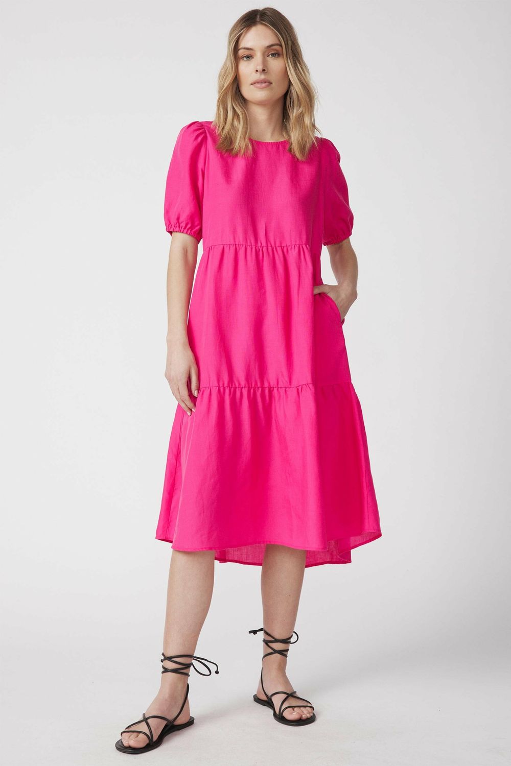 Decjuba - Decjuba Jordyn Linen Midi dress on Designer Wardrobe