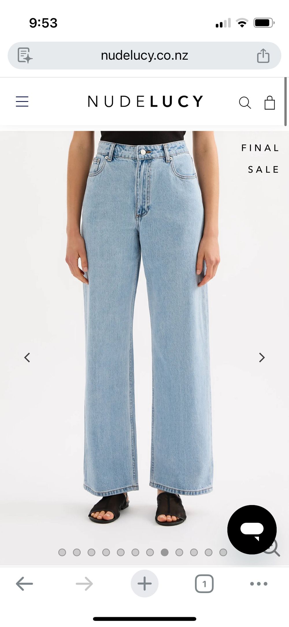 Nude Lucy Blue Wash Organic Relaxed Leg Jeans
