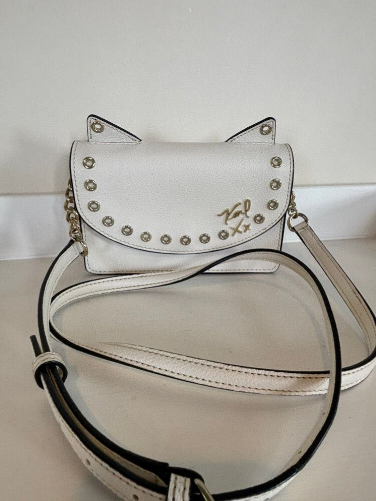 Karl Lagerfeld White Crossbody Bag