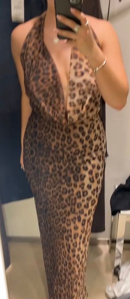 Zara - Zara Brown Leopard Dress on Designer Wardrobe Zara - Zara Brown Leopard Dress on Designer Wardrobe