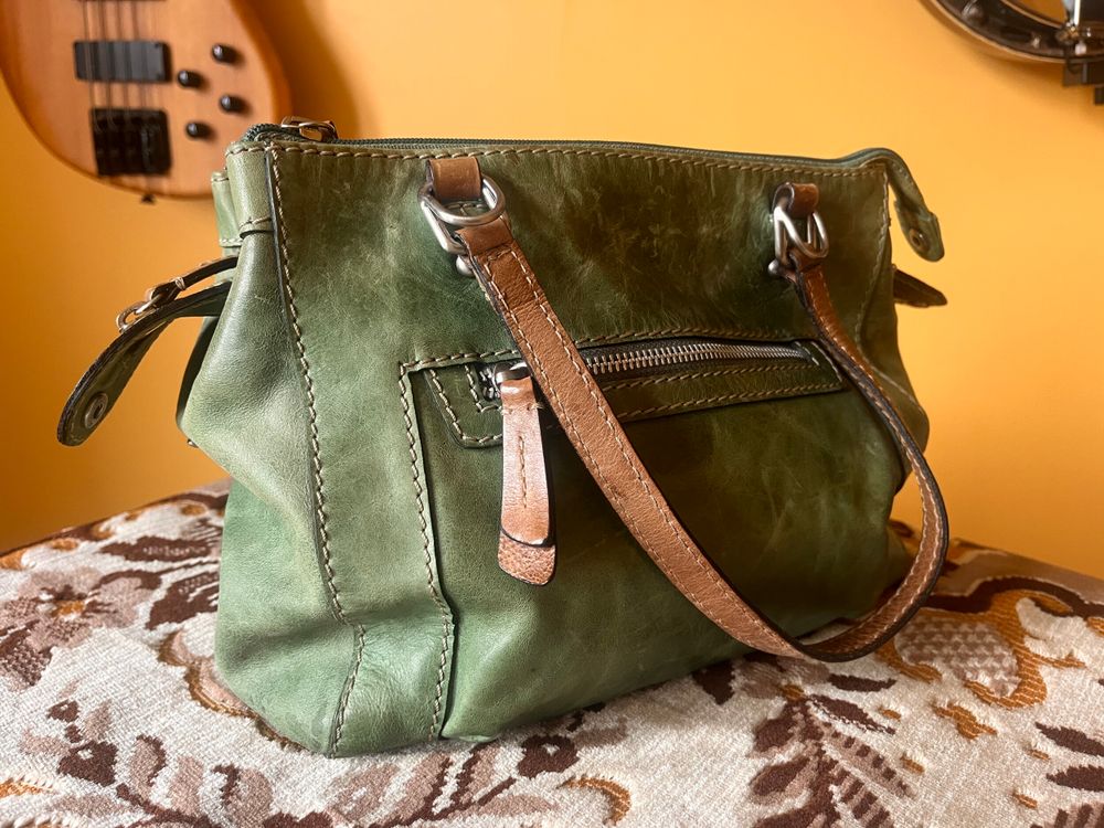 Colorado Y2K era Green and Brown Leather Bag
