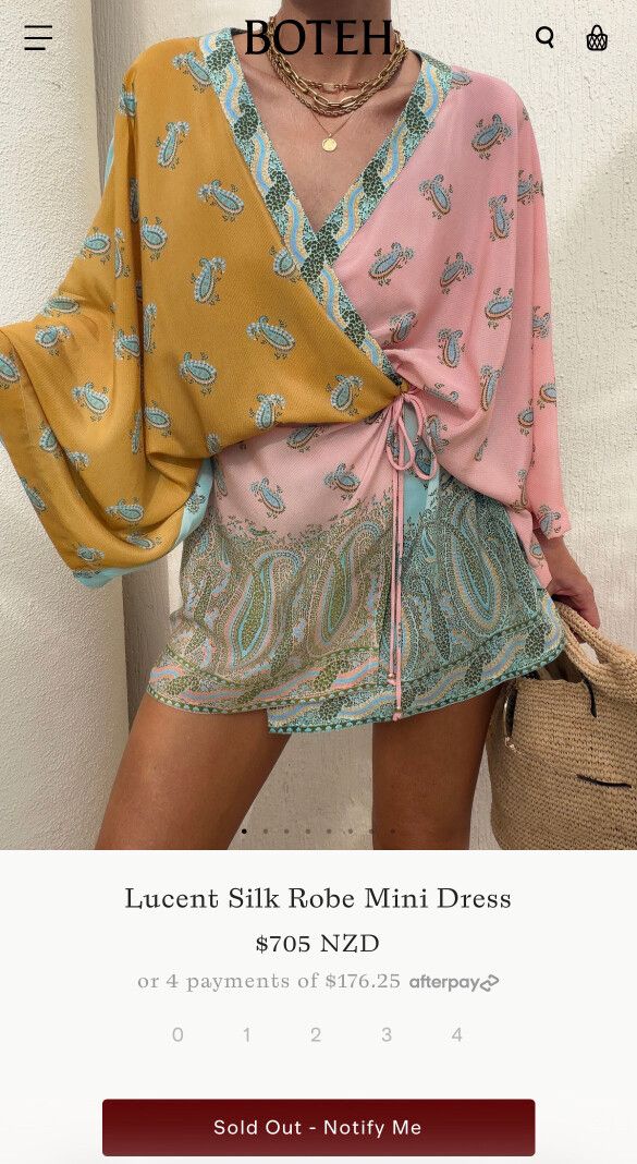 Lucent Silk Robe Mini Dress