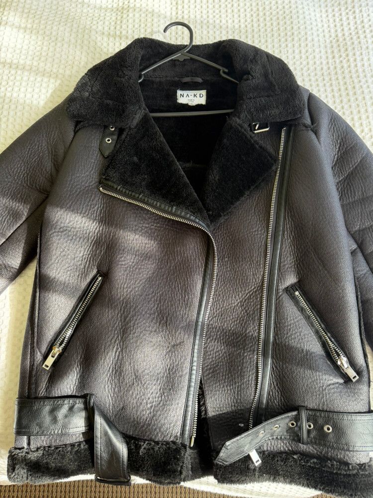 Na-kd Black Leather Jacket