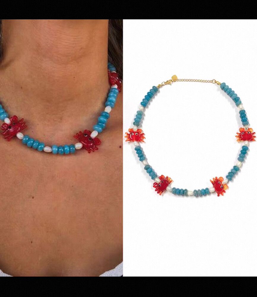 Beaded Crab Necklace