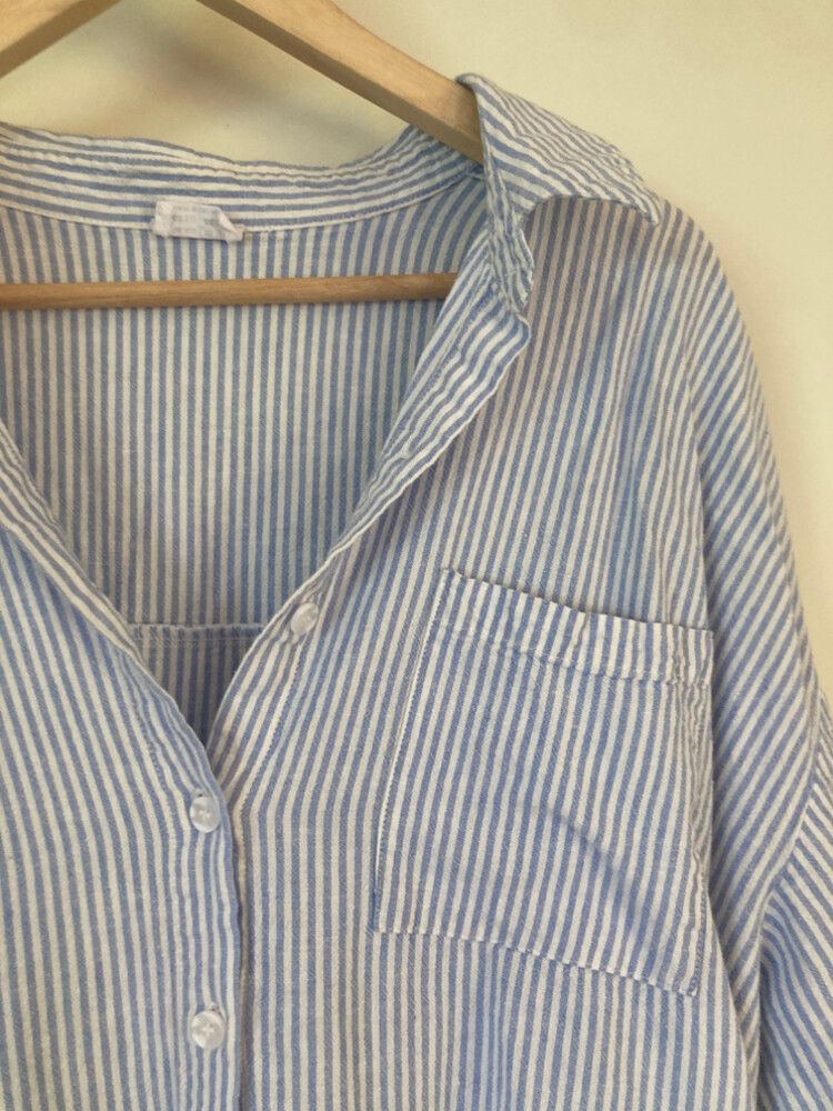 Cotton On Short Sleeve Linen Striped Shirt