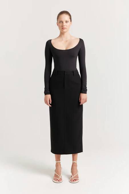 HENNE GRETA MIDI PENCIL SKIRT