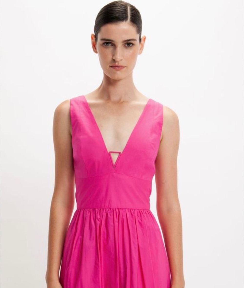 Pink Sleeveless Maxi Dress