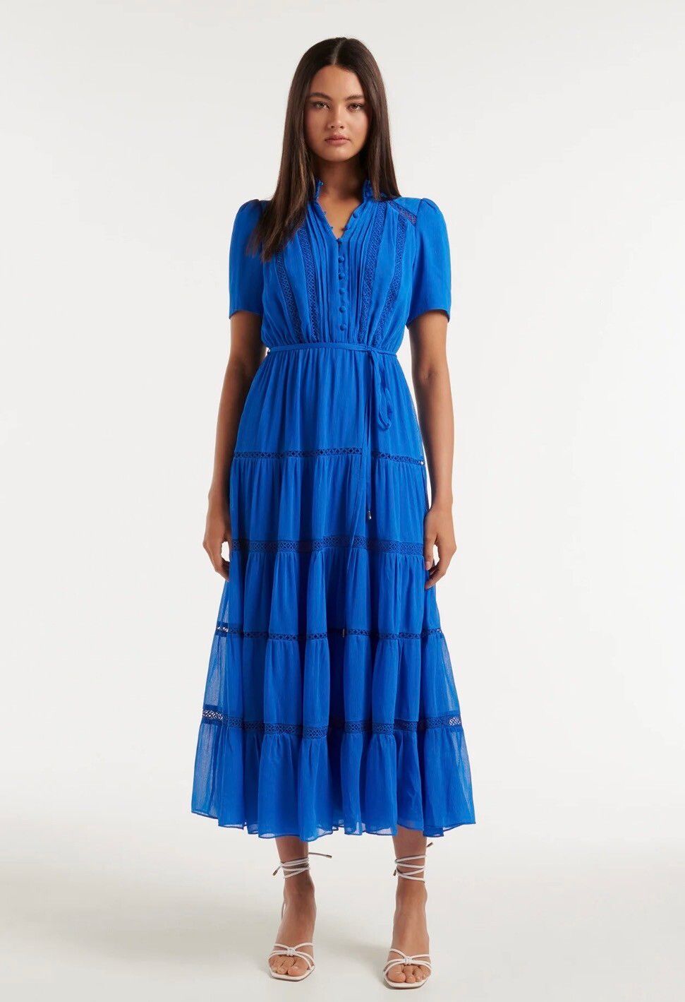 Forever New Blue Midi Dress