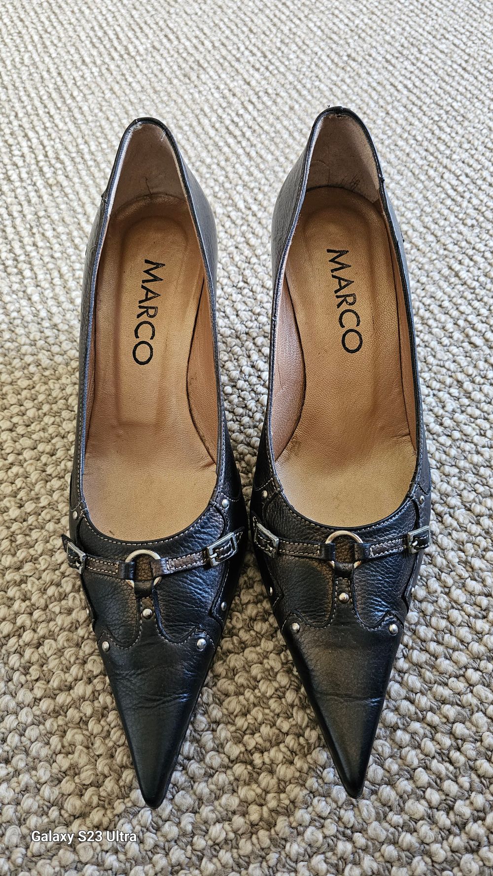 Marco Black Heels Size 38/39