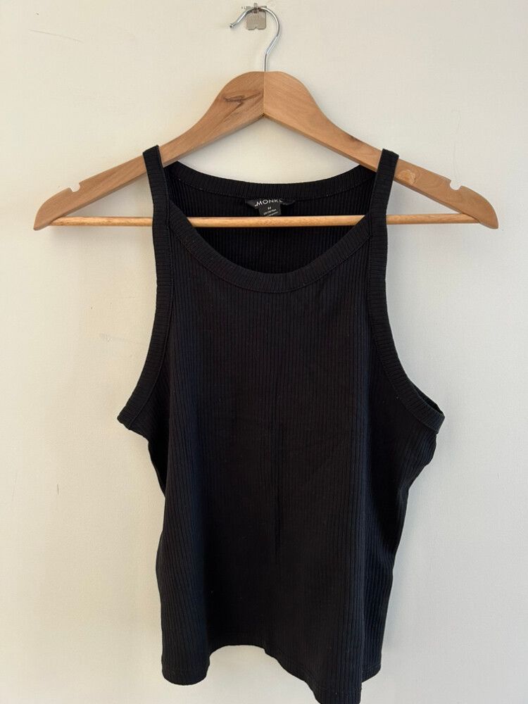 Ribbed Tank Black