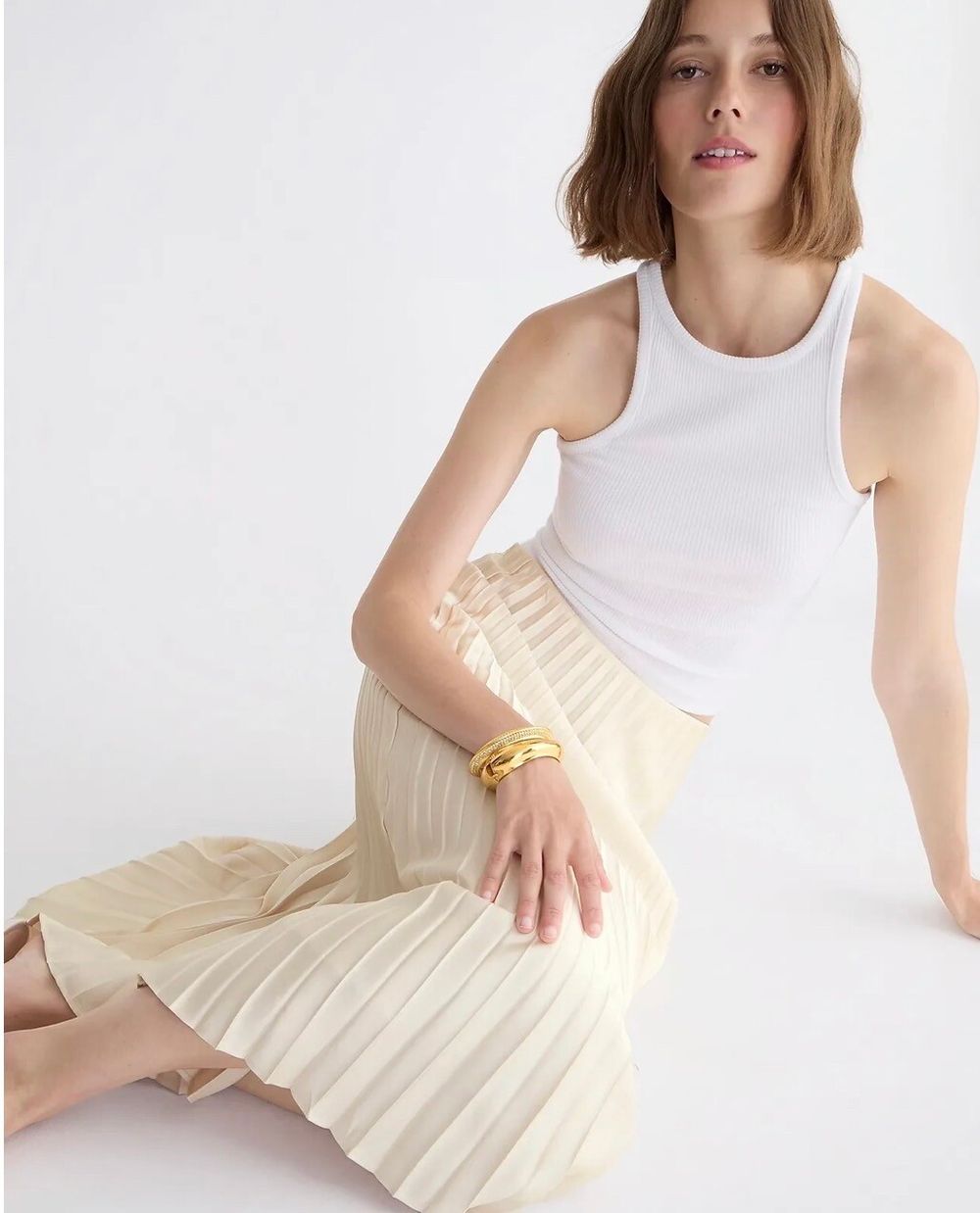 J.Crew Pleated Midi Skirt