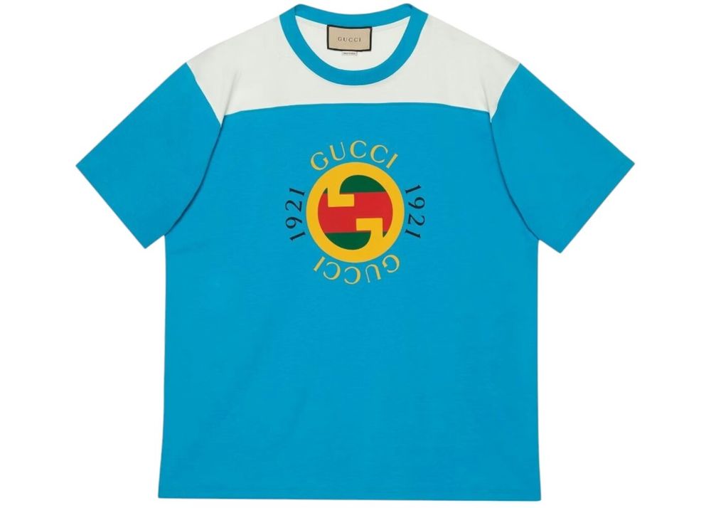 Gucci 1921 Logo Blue T-Shirt
