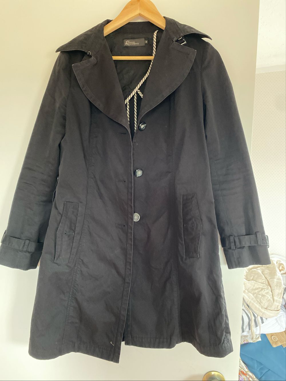 David Lawrence Black Trench Coat