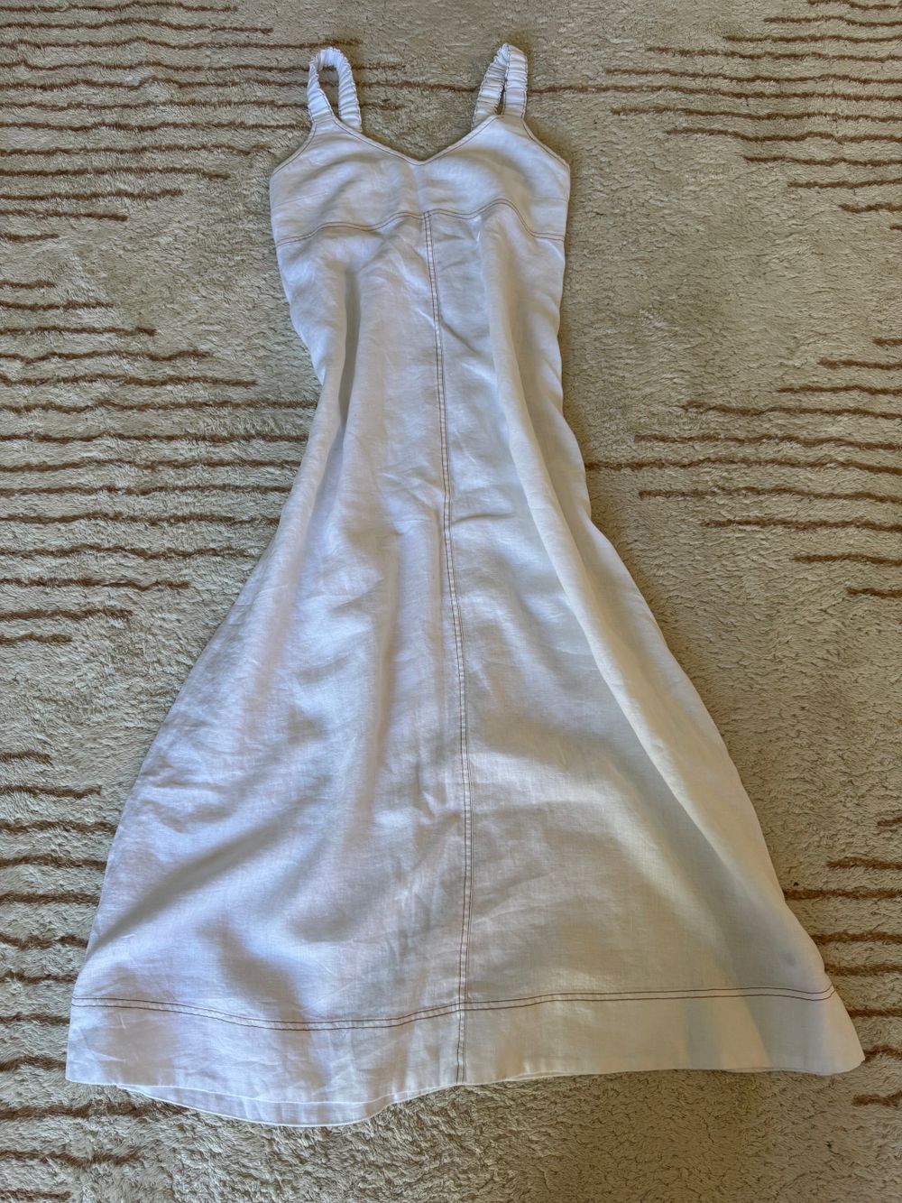 knee length dresses for ladies Linen Suiting Bailey Dress