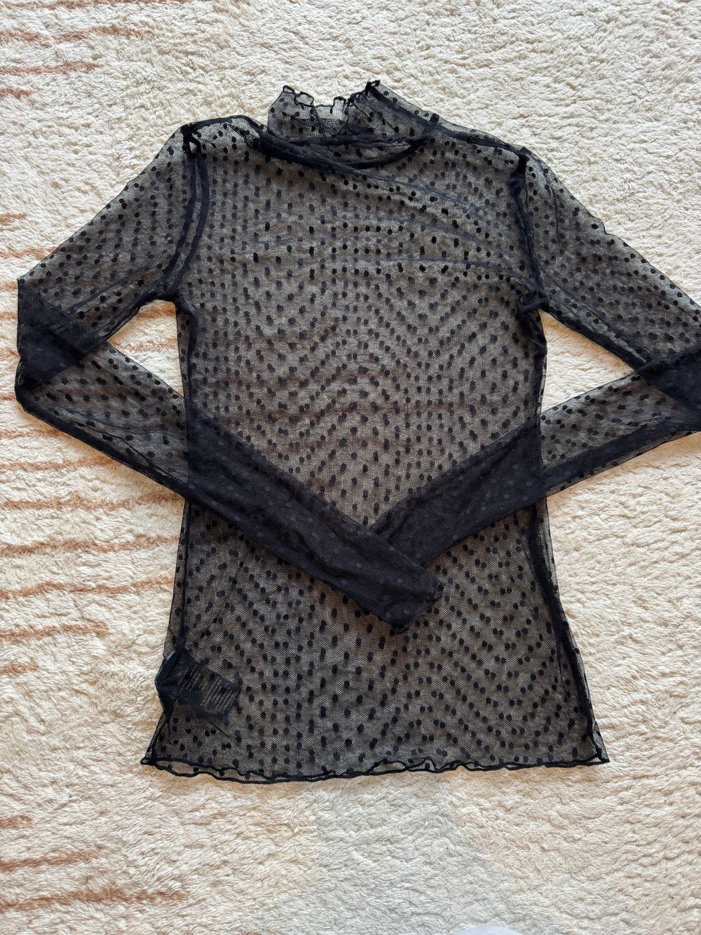 Moochi mesh polka dot top