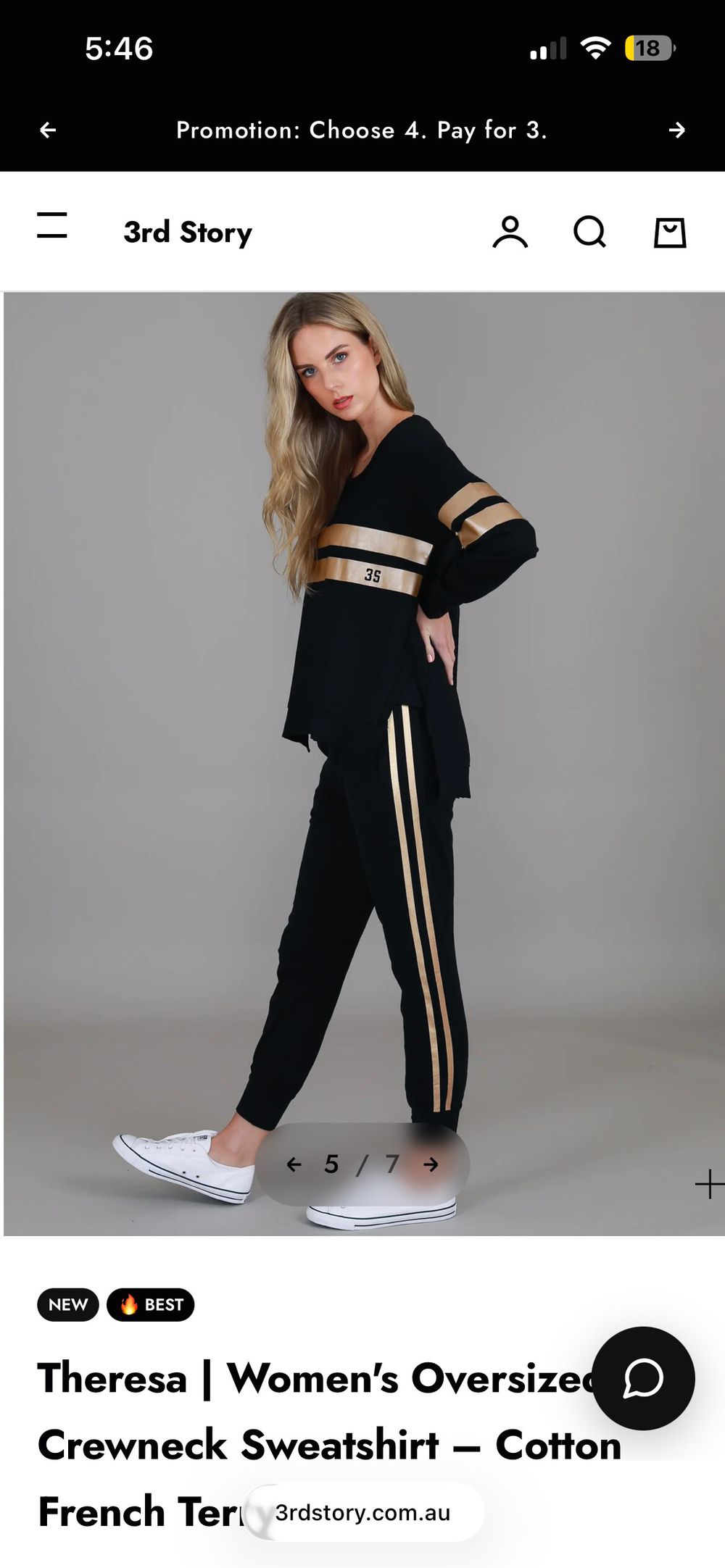 3rd Story Theresa Black tracksuit set