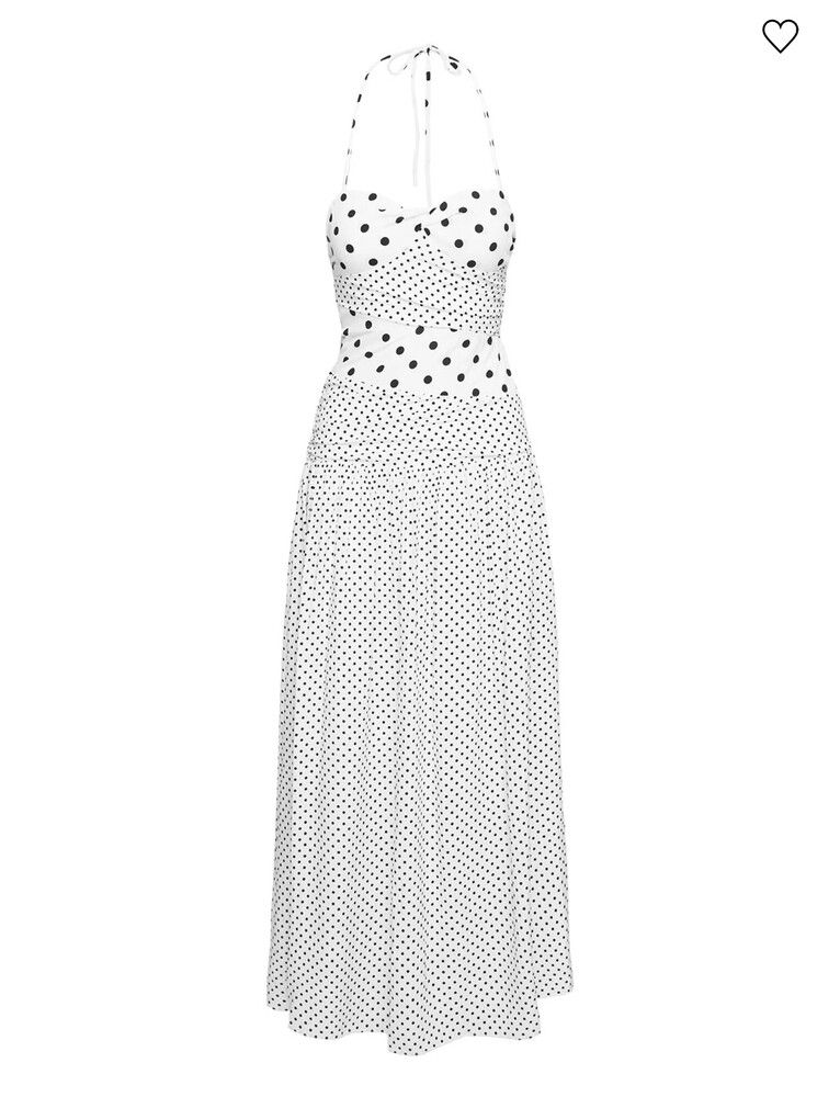 Princess Polly - Princess Polly Black Polka Dot Halter maxi Dress on  Designer Wardrobe