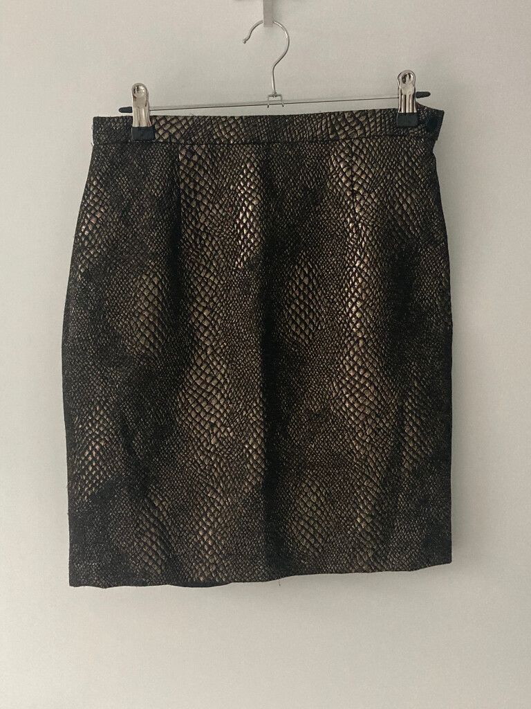 Storm Bronze Snake Print Skirt