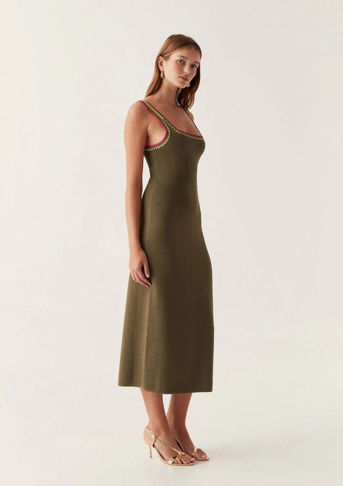 Aje - Tazia Crochet Edge Midi on Designer Wardrobe