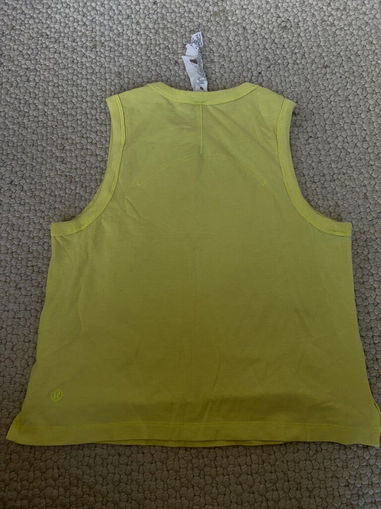 Lululemon Yellow Cotton Tank