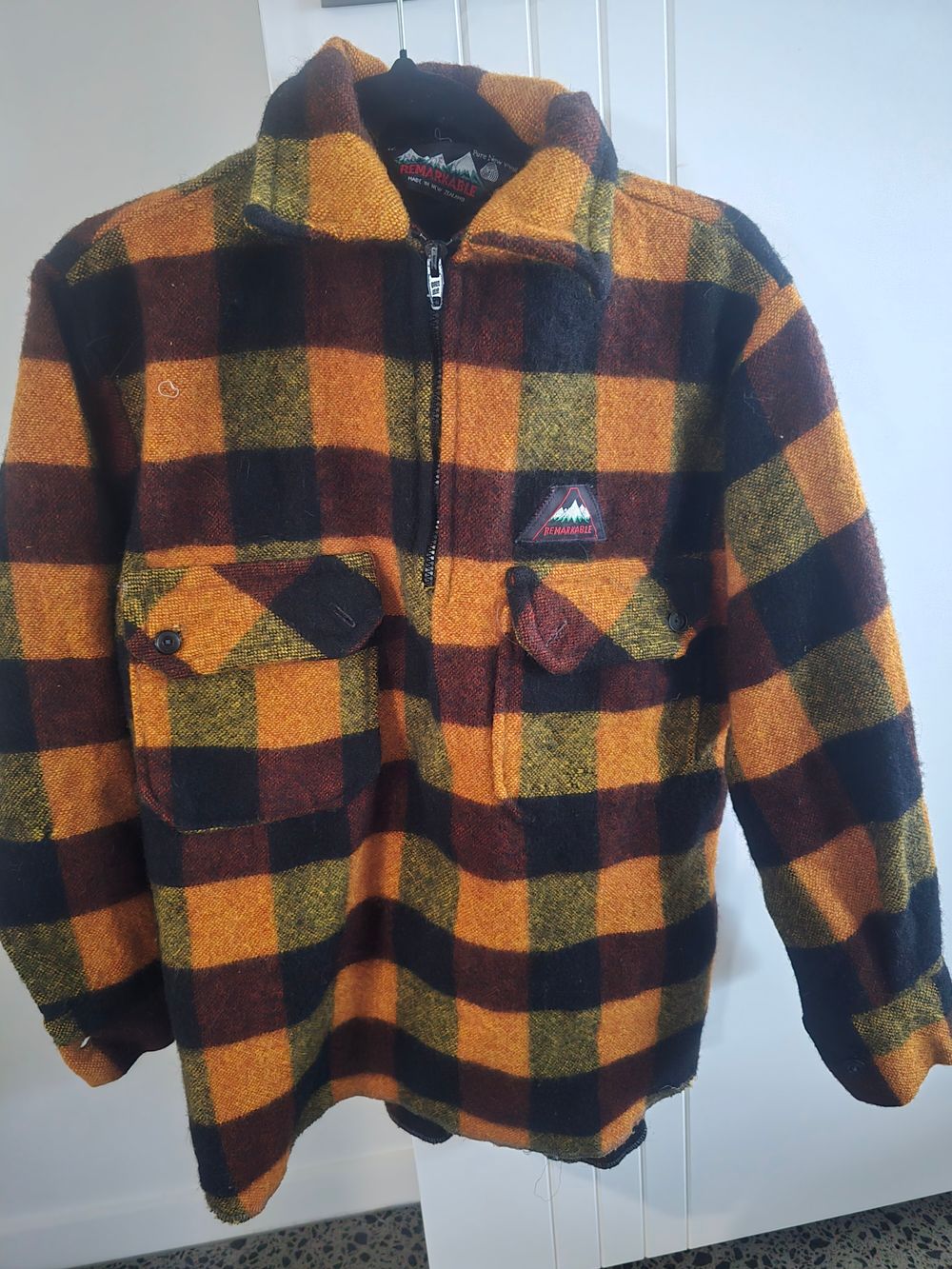 Remarkable Checkered Wool Jacket