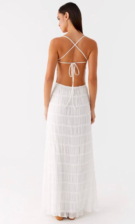 white beach dress for women 2023w034 White cotton Long Dress New Arrival 2023 S/M