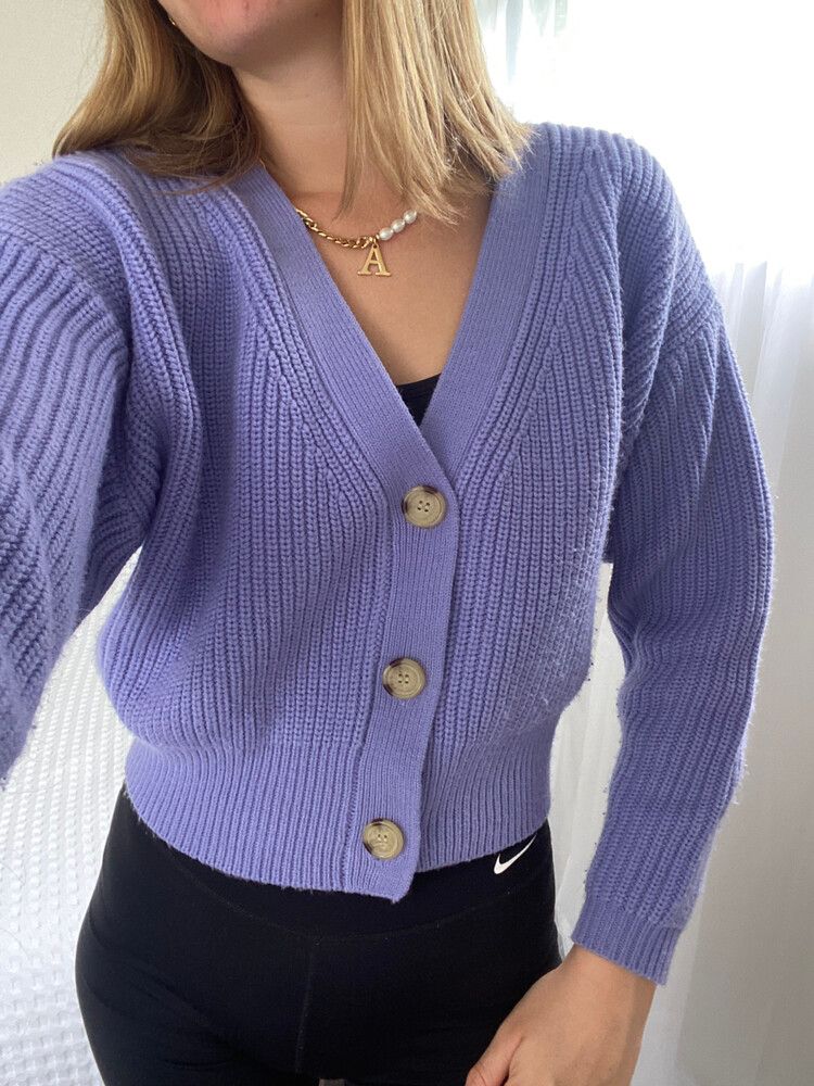 Zara - Purple Cardi on Designer Wardrobe