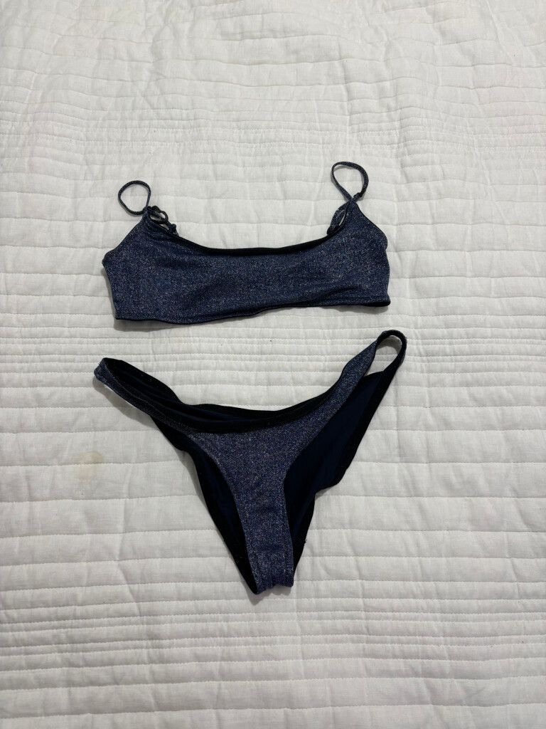 Triangl Navy Blue Bikini Set