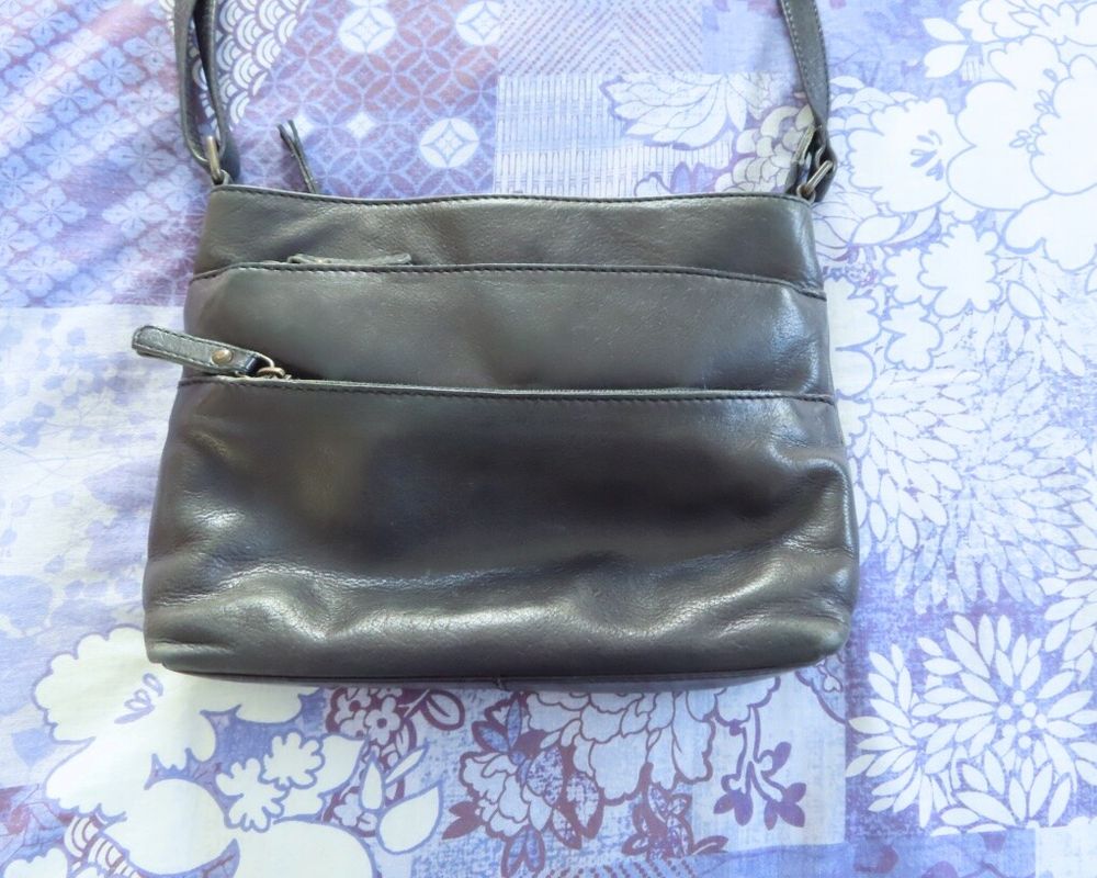 Rugged Hide Black Leather Shoulder Bag