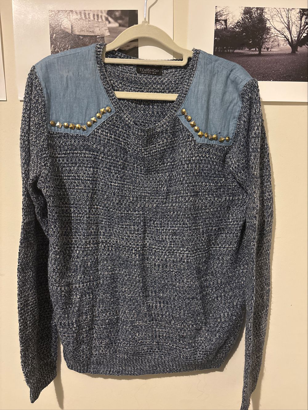 Topshop Blue Knit Jumper