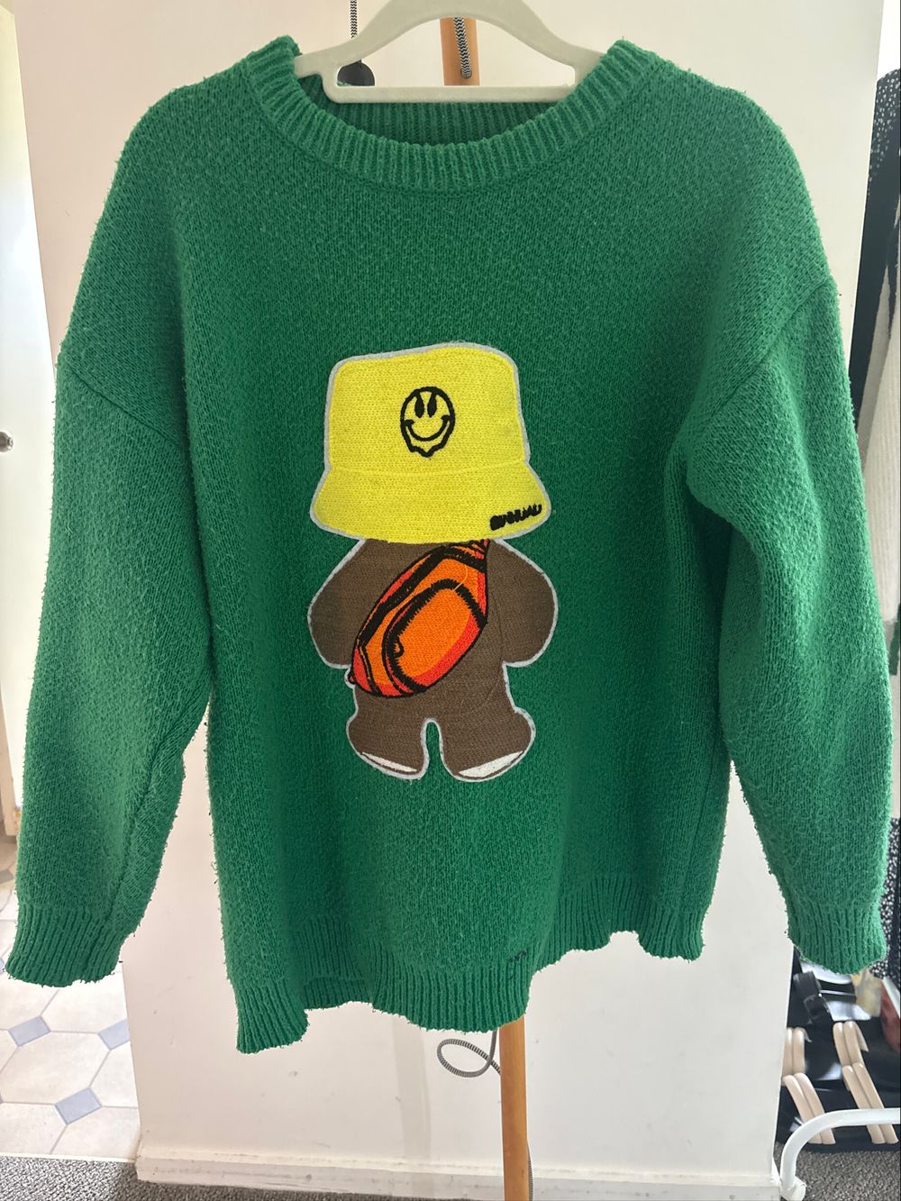Green Teddy Bear Jumper