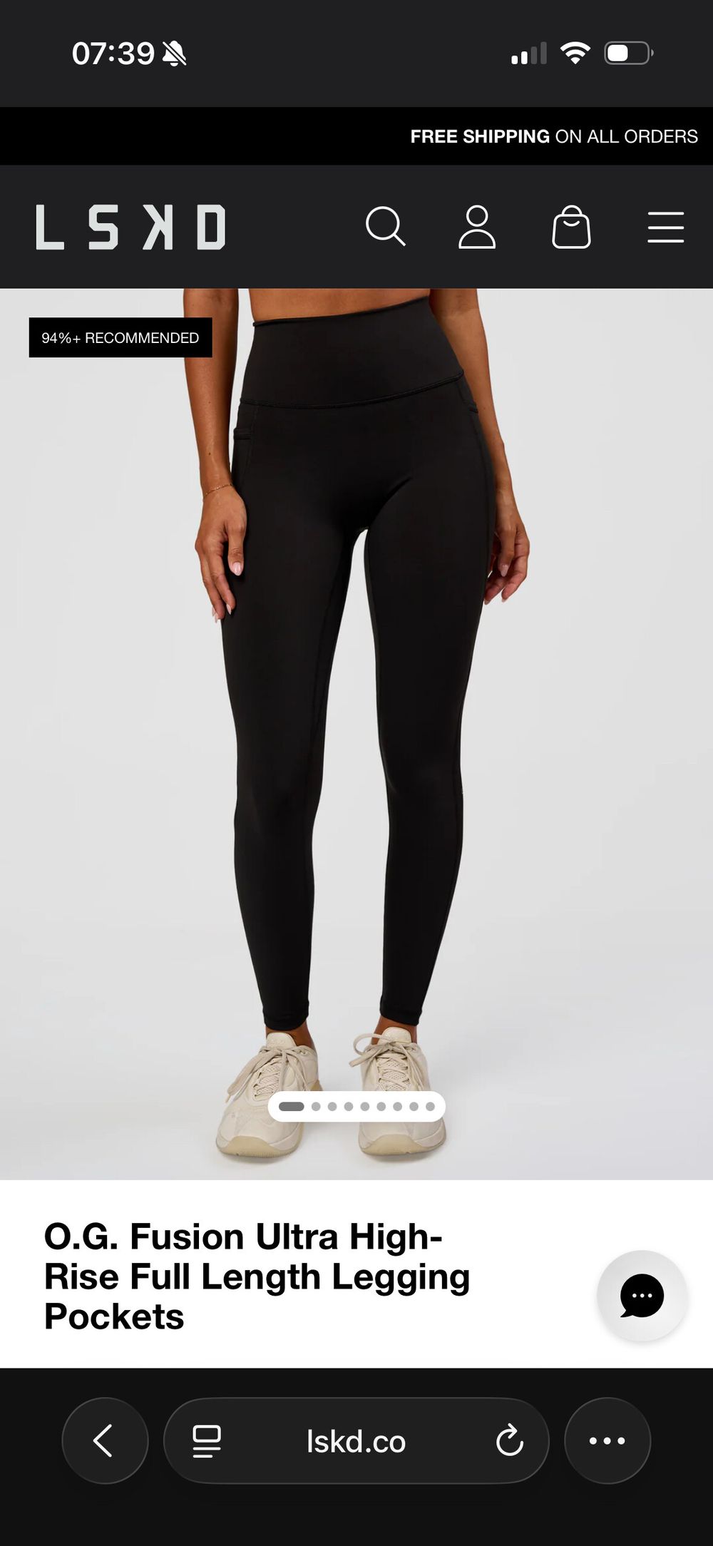 LSKD Black O.G. Fusion Ultra High-Rise Leggings