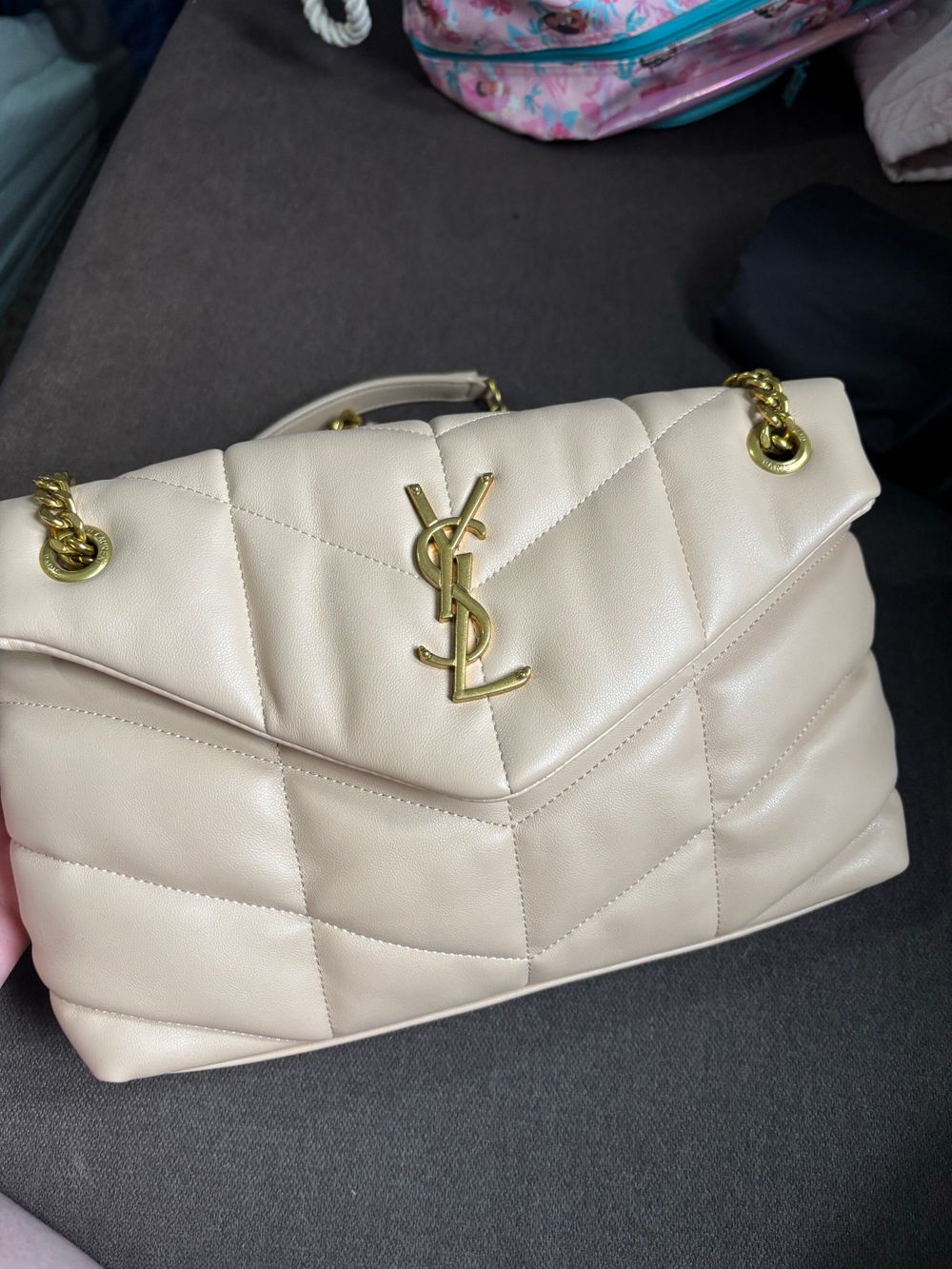 cream handbag medium size