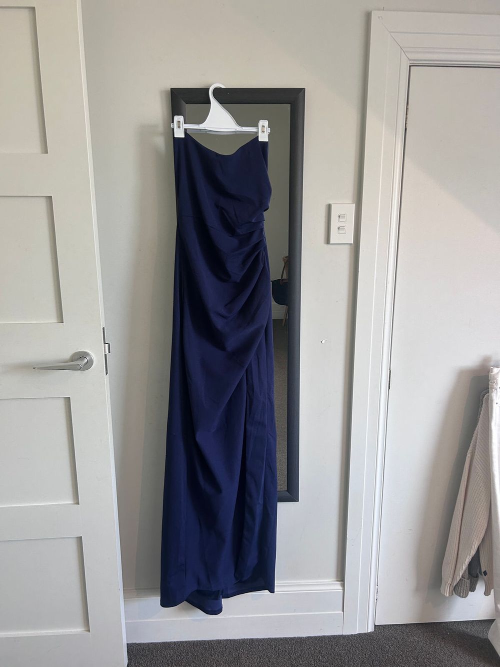 light blue short dress Velvi Long-Sleeve Short Blue Party Dress Athena Light Blue / XSmall