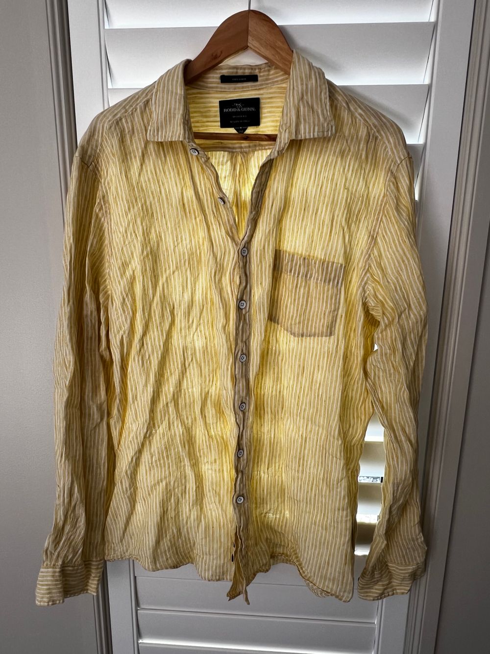 Rodd & Gunn Yellow Striped Shirt