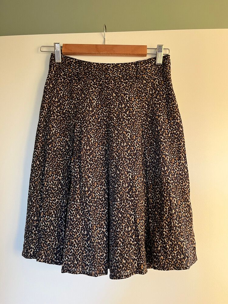 Kate Sylvester Leopard Print Mini Skirt