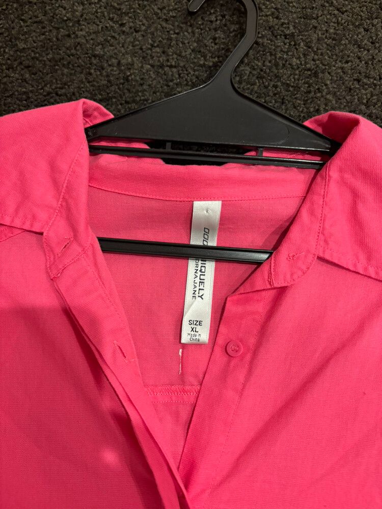 Lorna Jane Pink Button Up Shirt
