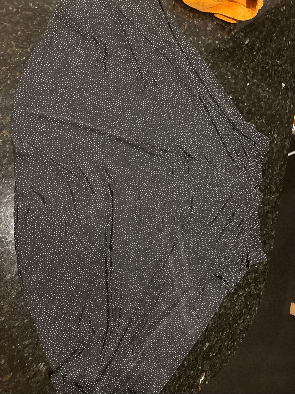 polka dot bias cut skirt