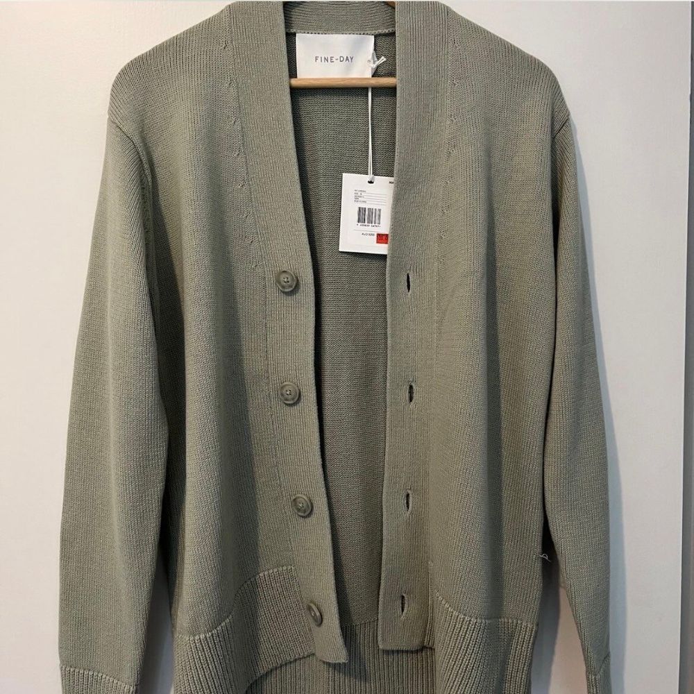 Fine Day Green Chunky Knit Cardigan