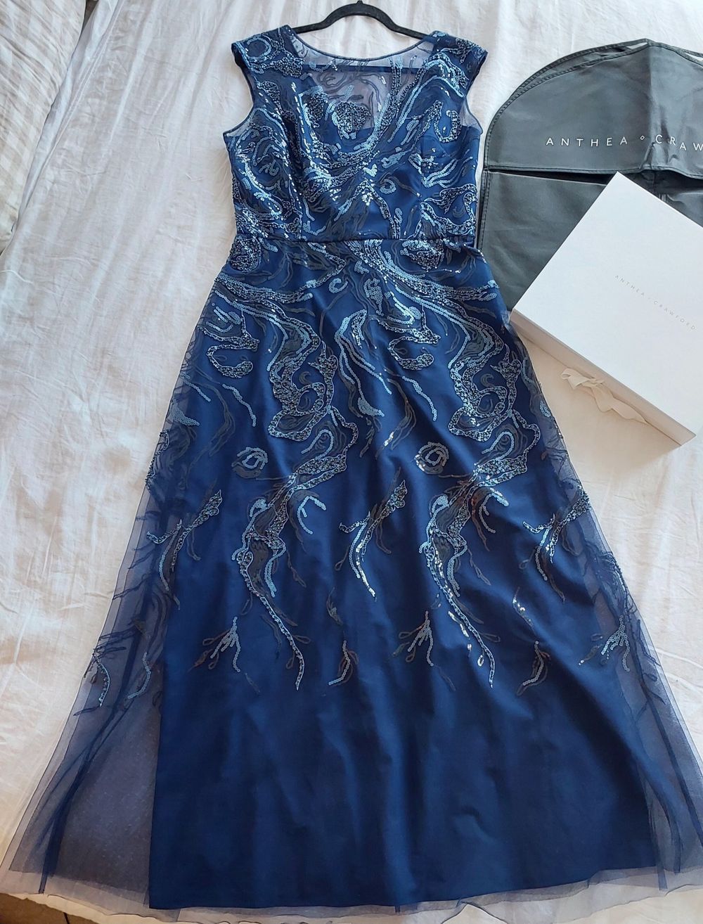 The Catalina Navy Sequin Gown