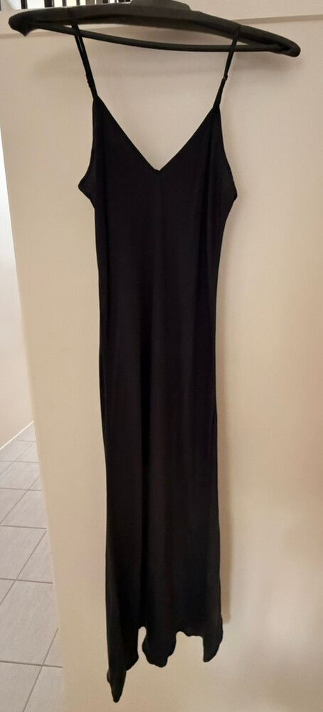 Silk Laundry Black Slip Dress size S