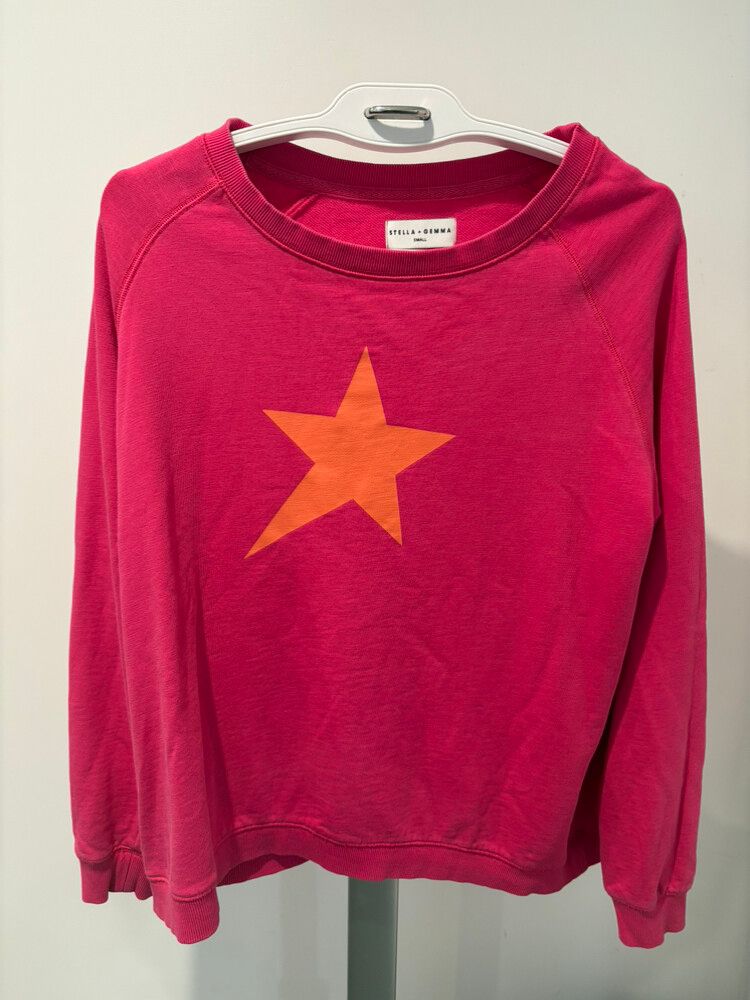 Stella + Gemma Pink Star Sweatshirt – Size S