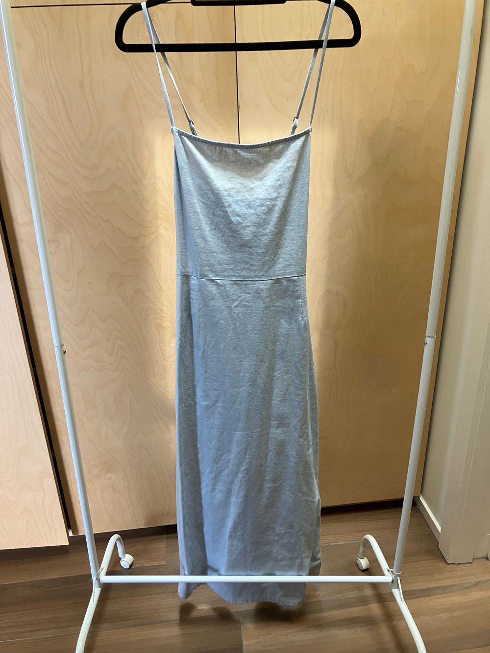 Huffer Lin-In Apron Dress Blue Haze