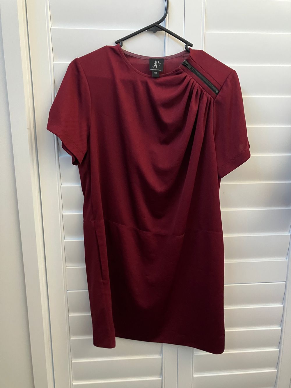 karen walker red dress Second-Hand Hi There by Karen Walker Bright Red Florally Embossed Dress Size 10 SwapUp