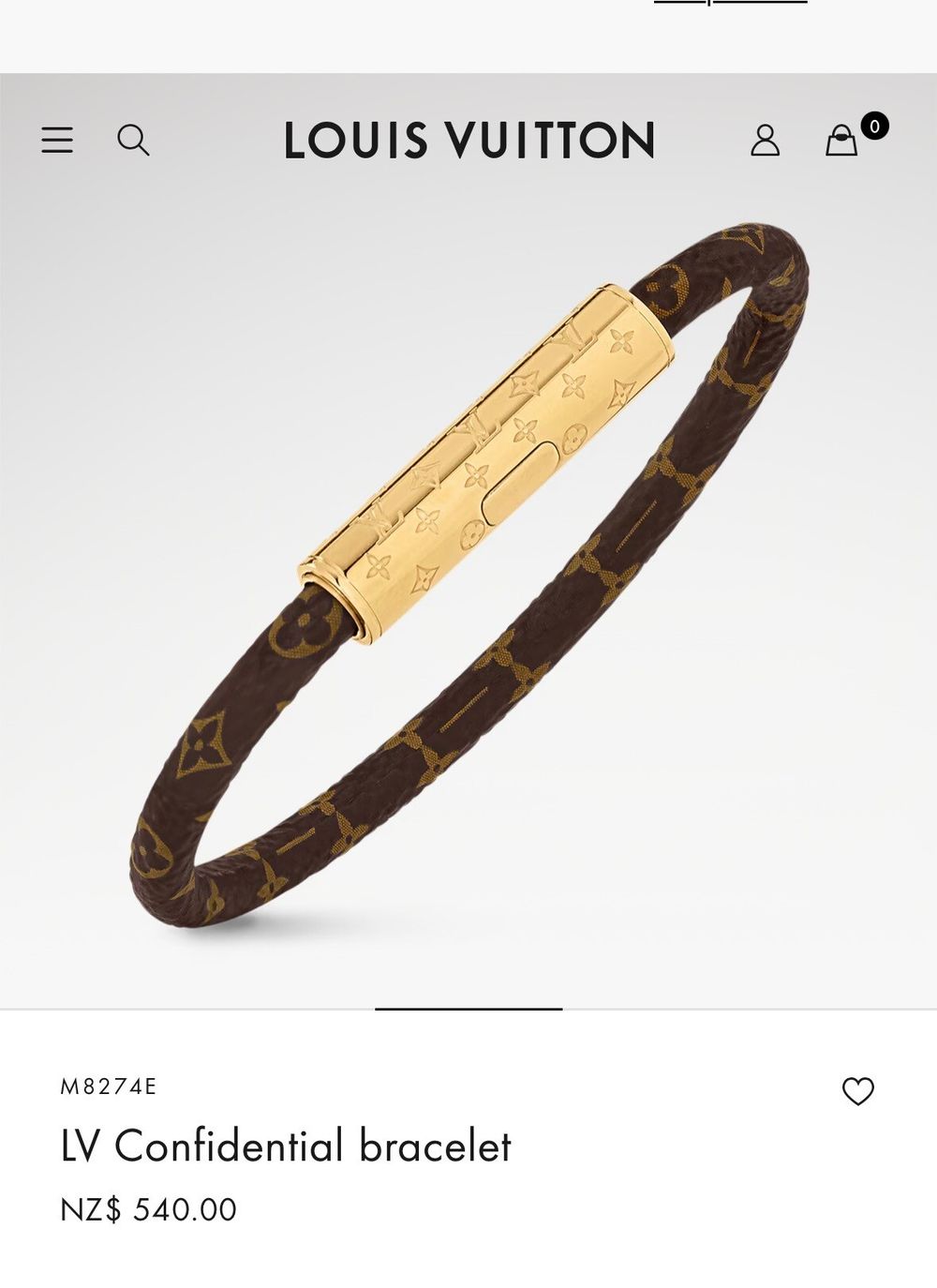 Louis Vuitton Brown Monogram Bracelet