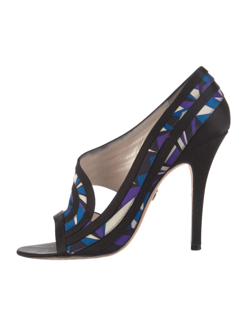 Emilio Pucci Satin Printed Heels